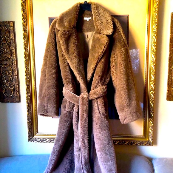 Anthropologie Jackets & Blazers - Anthropology|Moon River Mocha Latte Faux Fur  -
